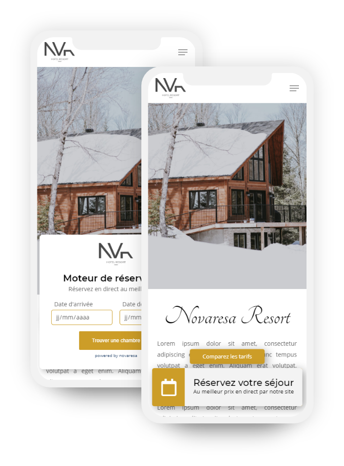 Moteur de réservation Novaresa Mobile